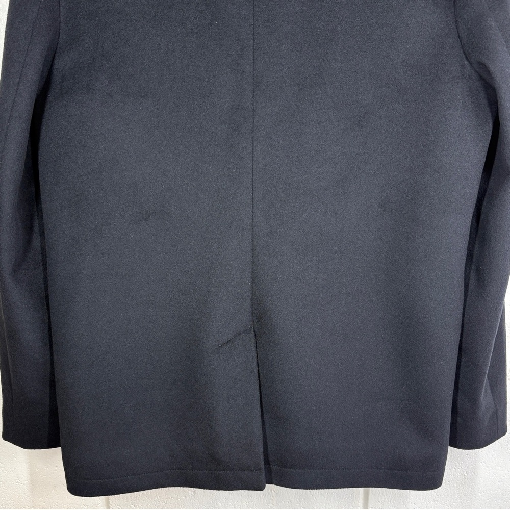EVERLANE Mens Modern Peacoat Wool Cashmere Double Breasted Size XL Black - Picture 6 of 16